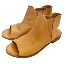 Musse & Cloud Women's Sandals Tan Size 39 US 8 Ciara Open Toed Slip On Booties