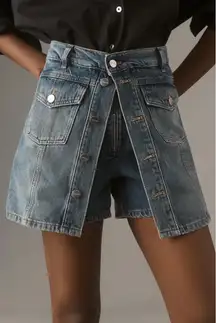 NWT Anthropologie Pilcro Country Denim Skort. Size 30