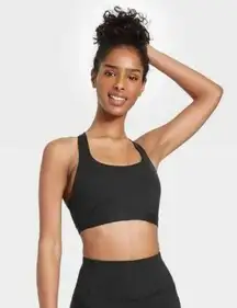 Nwt Women's Medium Support T-Back Bra - All in Motion - Black, Sz XS