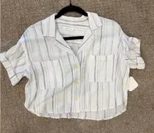 Altar'd State Button Down Cropped Shirt