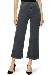 J Brand Joan Crop Gray Corduroy Pants