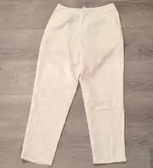 Prettylittlething Cream Cropped Trousers Size 6 US