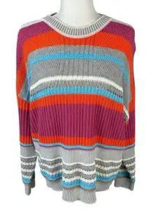 Andrée By Unit Striped Pullover Knit Sweater Size M