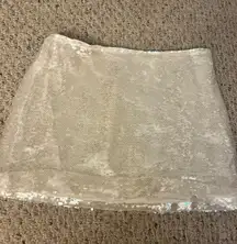 White sequin skirt 