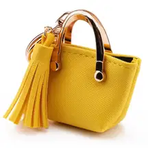NIB Mini Bag Charm Key Charm Coin Purse Keychain Pendant with Tassel