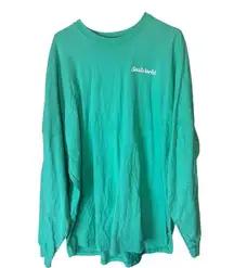 Spirit Jersey Shirt Sea World Green Puff Letter Spellout Dolphin XL glitter tee