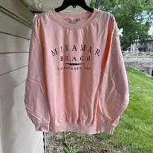 Women’s Miami Apparel Crewneck Pale Pink Sweatshirt