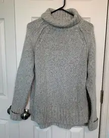 Kaisely Women's Size Large Gray Knit Mock‎ Neck Sweater