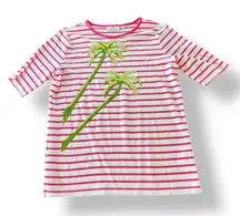 Striped Palm Tree T-Shirt quacker factory