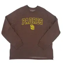 MLB San Diego Padres Women's Pullover Sweatshirt in Brown, XS