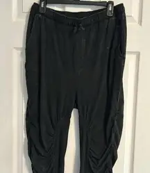 NEW Free People Hot Shot Shirred Pants in Washed Black