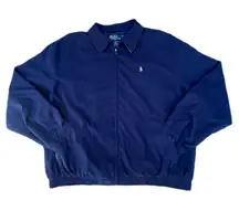 Ralph Lauren Vintage 90s Polo  Navy Blue Zip Up Bomber Jacket