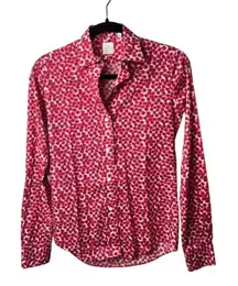 Ann Mashburn Pink Floral Button Down Shirt Sz. XS