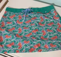 Vineyard Vines Womens 4 Lime Citrus Slice Skirt Tie Waist On the Go Coastal