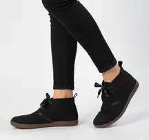 Vivobarefoot Gobi EcoSuede Desert Boots Women's 41 Black Cork Sole Minimal Shoes