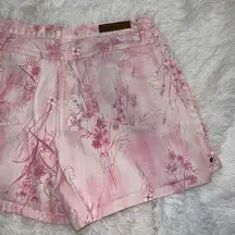 Bill Blass Vintage Floral Butterfly Print Pink 90’s Mom Short size 14 Y2K