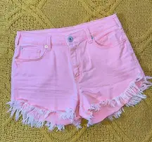 I.N.C. International Concepts Size 4/27 Pink Frayed Jean Shorts