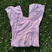 Space Dye Purple Pink Pull-On Sweater Flares