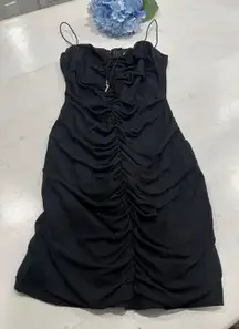 THATS SO FETCH Ruched‎ Bodycon Dress Sleeveless Mini Party Black Size 8