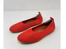 Everlane The Day Glove Womens Ballet Flats Red Ribbed Slip On Ballerina US 6