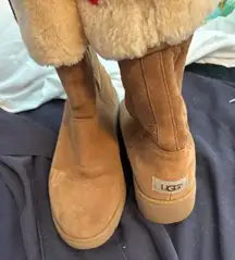 UGG Tan Winter Boots with Sheepskin Lining