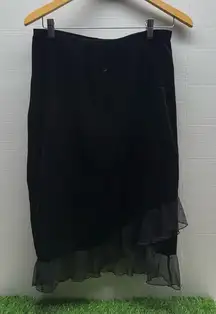 Vintage Y2K Velvet Sheer Hem Skirt