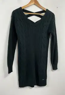 Womans Excellent Condition Hollister Pullover Sweater Mini Dress XS Black