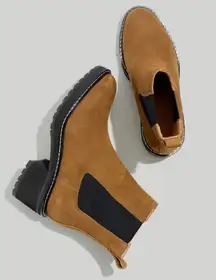 Madewell The Carina Platform Chelsea Boot in Burled Wood