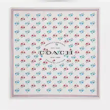 Coach Boardwalk Floral Print Silk Bandana #CU357