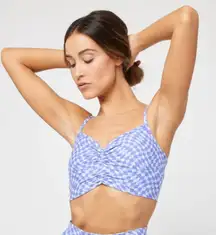 Revolve L*Space Women’s XS Soren Crop‎ Top Purple Blue Pastel Checkered Sporty