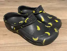 Crocs at Work Unisex‎ Bistro Slip Resistant Clog Banana Black Yellow Women’s 7