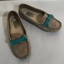 UGG Brown Suede Leather Shoes Moccasins Women’s Size 5
