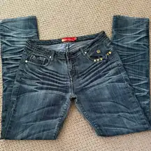 Apple Bottom Women’s Vintage Stylish Denim Blue Jeans