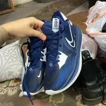 Nike Navy blue and white volleyball/basketball shoes