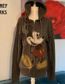 Disney Parks Mickey Mouse Zip Up Hoodie Size S Small Top