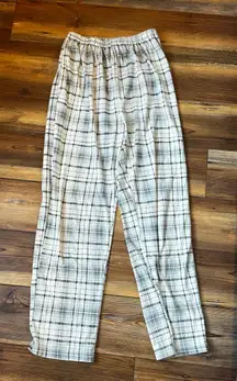 White and grey plaid pajama /sweat pants 