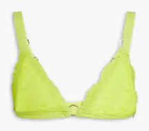 Stella McCartney Neon stretch-lace triangle bra Bright yellow L