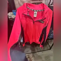 Victoria's Secret PINK pink and gray. Quarter zip. Size medium