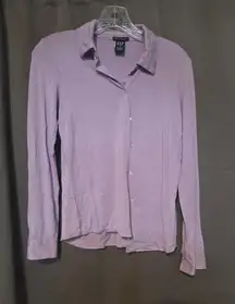 GAP Light Purple Stretch Button Down, Women's Small Top,‎ Long Sleeve Shirt