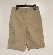 Jones New York Signature Womens Size 4 Khaki Tan Shorts Long Bermuda