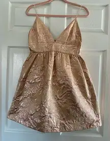 Alice + Olivia  Foley Metallic Floral Jacquard Cocktail Dress Size 8