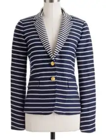 J. Crew Schoolboy and Blue and White Nautical Blazer Size 4