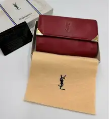 Vintage YSL trifold Wallet in Red