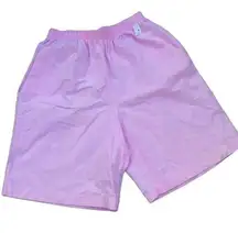 Vintage pink size 8 elastic waist coulotte shorts-cottagecore pastel 80s