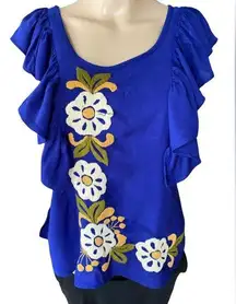 NWOT Sleeveles Blouse Hand Made by the Native people in Oaxaca, Mexico. Size S