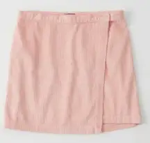 Abercrombie Pink Corduroy Wrap Skirt
