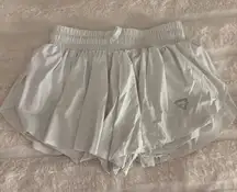 Womens 2 in 1 Flowy Fitness Dri Fit Shorts Size Small White
