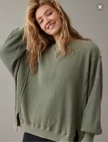 Oversized Big Hug Waffle Sweatshirt