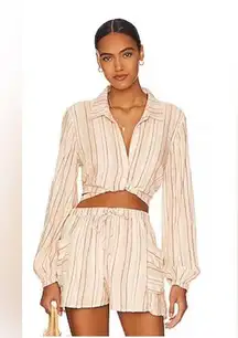 L*Space Play It Cool Top in Sunsoaked Stripe Large NWT