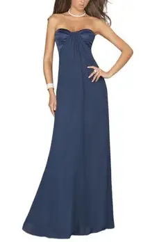 La Femme  Womens Maxi Strapless Dress A-line Sweetheart Neckline Size 2